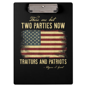 Traitors and Patriots Clipboard
