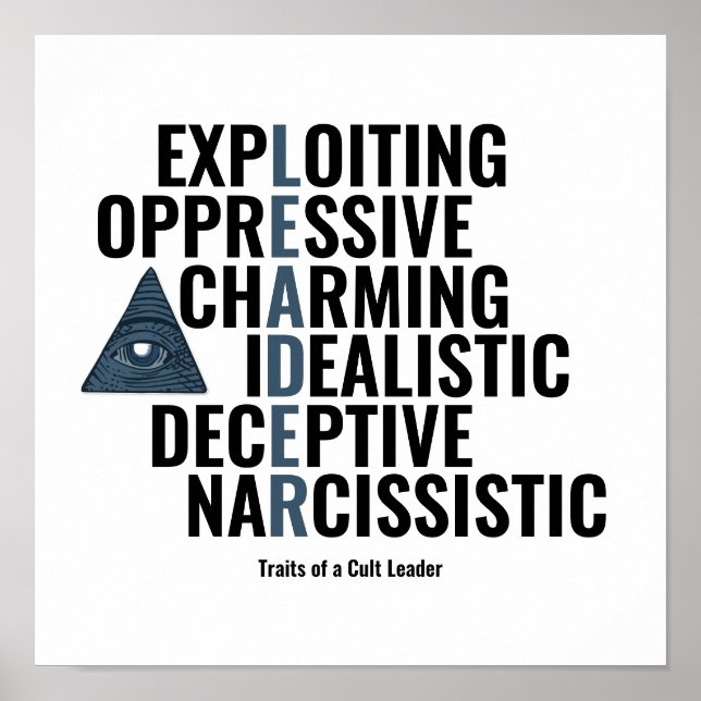 Traits of a Cult Leader Poster (Front)