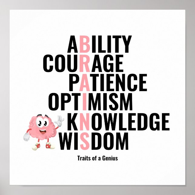 Traits of a Genius Poster (Front)