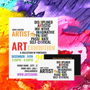 Traits of an Artist, Artist Exhibition Advertising Flyer