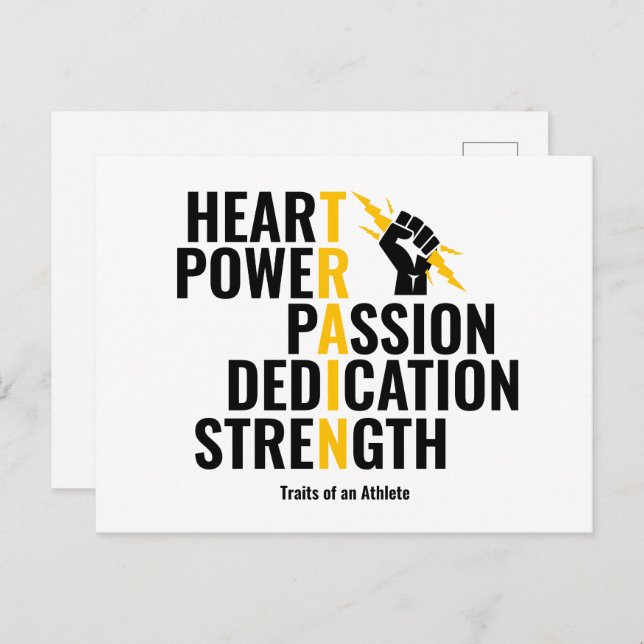 Traits of an Athlete Postcard (Front/Back)