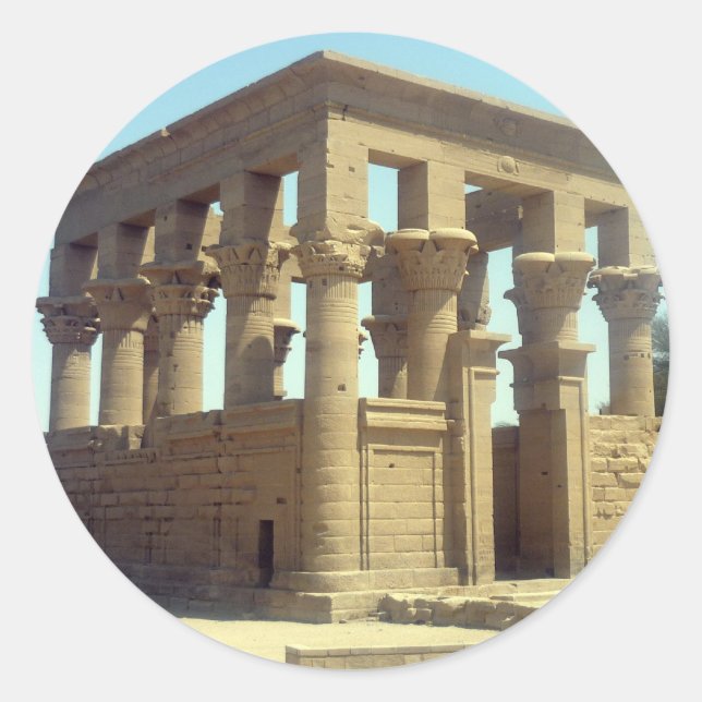 trajan philae classic round sticker (Front)