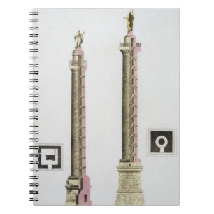 Trajan's column, Rome, from 'Le Costume Ancien et Spiral Notebook