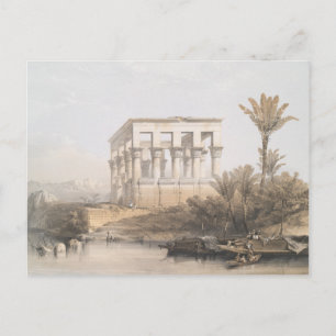 Trajan's Kiosk, hypaethral Temple at Philae Egypt Postcard