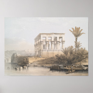 Trajan's Kiosk, hypaethral Temple at Philae Egypt Poster