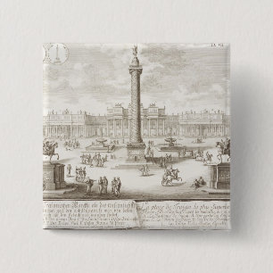 Trajan's Square Rome, from 'Entwurf einer historis 15 Cm Square Badge