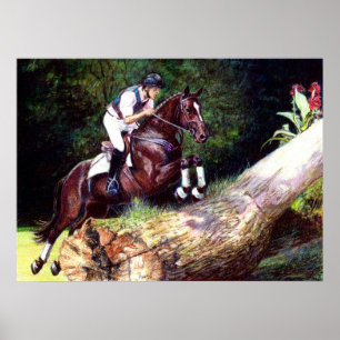 Trakehner Eventing Cross Country Horse Portrait Poster