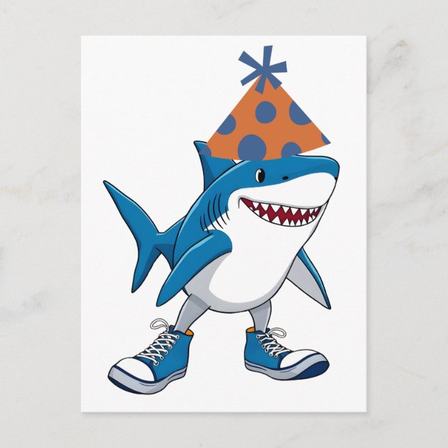 Tralalero Tralala Birthday Cartoon Shark Postcard (Front)