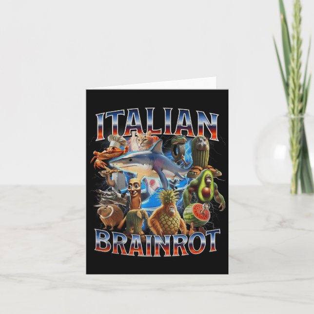 Tralalero Tralala Funny Italian Brainrot Meme Boys Card (Front)