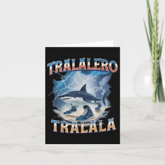 Tralalero Tralala Funny Shark Italian Brainrot Mem Card