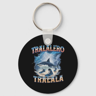 Tralalero Tralala Funny Shark Italian Brainrot Mem Key Ring
