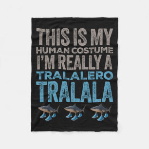 Tralalero Tralala Human Costume Funny Halloween Fleece Blanket
