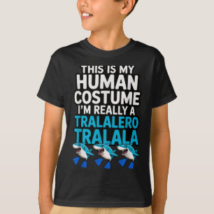 Tralalero Tralala Human Costume Funny Meme Hallowe T-Shirt