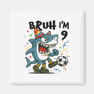 Tralalero Tralala Italian Brain Red Boy Soccer 9th Magnet