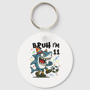 Tralalero Tralala Italian Brainrot Boy Soccer 11th Key Ring