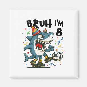 Tralalero Tralala Italian Brainrot Boy Soccer 8th  Magnet