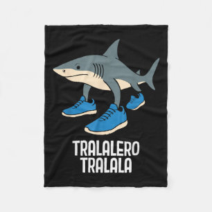 Tralalero Tralala Italian Brainrot Funny Meme Fleece Blanket