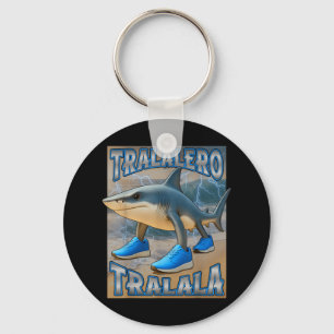 Tralalero Tralala Italian Brainrot Meme Birthday F Key Ring