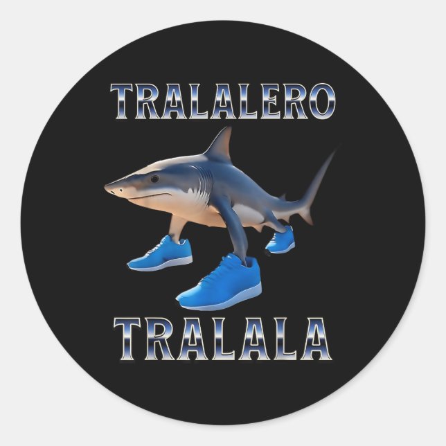 Tralalero Tralala - Italian Brainrot Meme  Classic Round Sticker (Front)