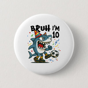 Tralalero Tralala Italian Brainrot Soccer 10th Bir 6 Cm Round Badge