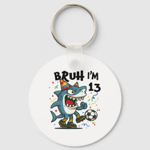 Tralalero Tralala Italian Brainrot Soccer 13th Bir Key Ring