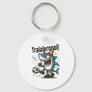 Tralalero Tralala Italian Brainrot Soccer Birthday Key Ring