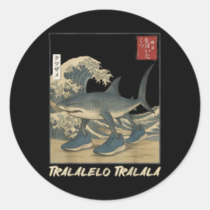 Tralalero Tralala Shark Italian Brainrot Meme Japa Classic Round Sticker