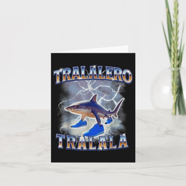 Tralalero Tralala Shark Meme Bootle  Card (Front)