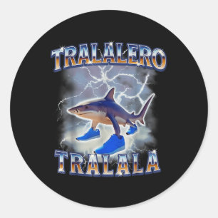 Tralalero Tralala Shark Meme Bootle Classic Round Sticker