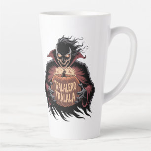 Tralalero Tralala Vampire Pumpkin Halloween Latte Mug