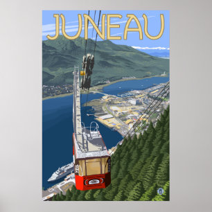 Tram over Juneau, Alaska Poster