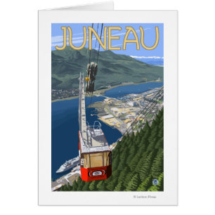 Tram over Juneau, Alaska Vintage Travel Poster