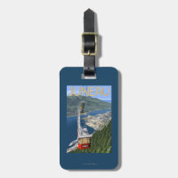 Tram over Juneau, Alaska Vintage Travel Poster