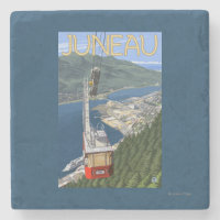 Tram over Juneau, Alaska Vintage Travel Poster