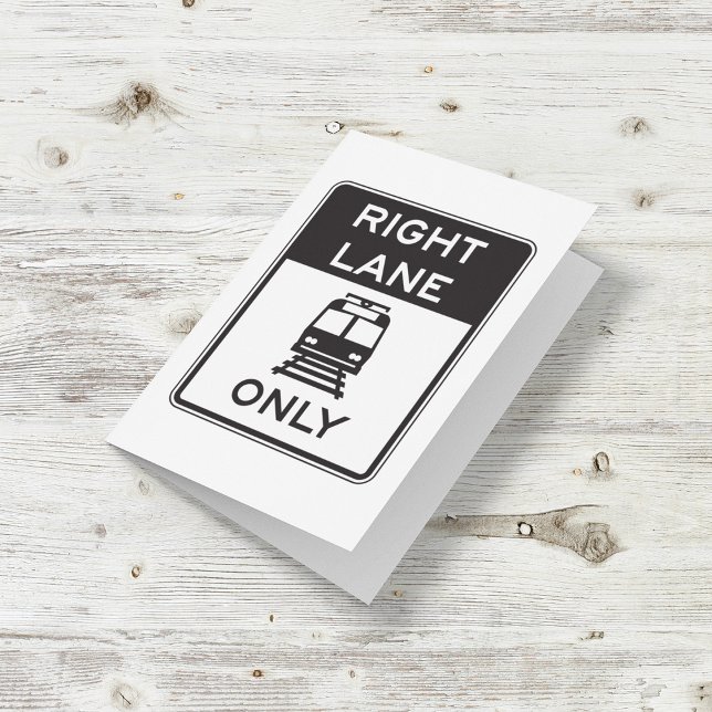 Tram Right Lane Only Road Sign Card (Creator Uploaded)