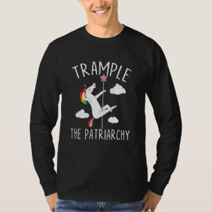 Trample The Patriarchy Funny Unicorn Apparel T-Shirt