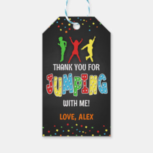 Trampoline Birthday Favour Tag - Boy