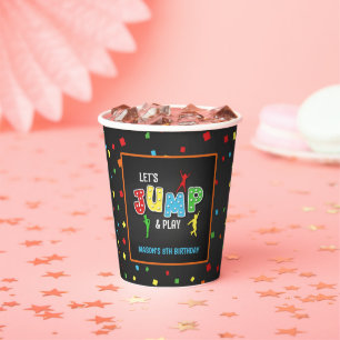 Trampoline Birthday Paper Cup - Boy