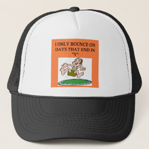 trampoline bounce trucker hat