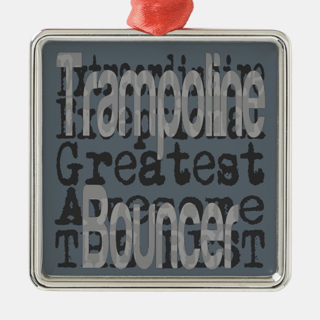 Trampoline Bouncer Extraordinaire Metal Tree Decoration (Front)