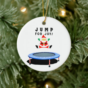 Trampoline Christmas Collectible Ceramic Tree Decoration