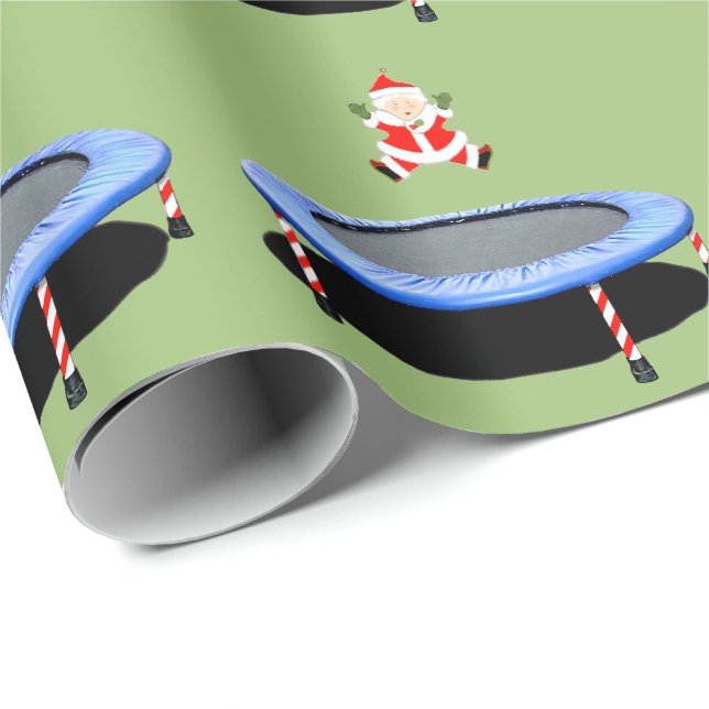 Trampoline Christmas Gift Wrapping Paper (Roll Corner)