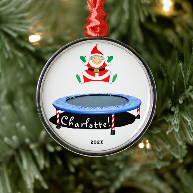 Trampoline Christmas Keepsake 2026 Metal Tree Decoration (Tree)