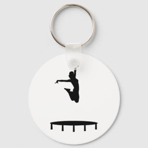 Trampoline girl key ring