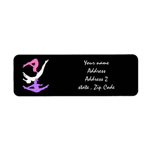 Trampoline gymnast address labels (Front)