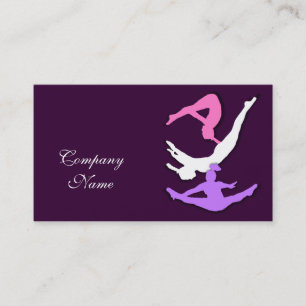 Trampoline gymnast business cards