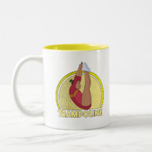 Trampoline Gymnastics Two-Tone Coffee Mug