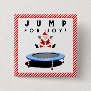 Trampoline Holiday Gift 15 Cm Square Badge
