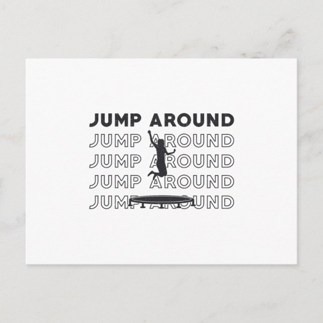 Trampoline Jump Around Gymnast Trampolining Gift Postcard (Front)