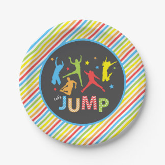 trampoline paper plates / jump paper plates